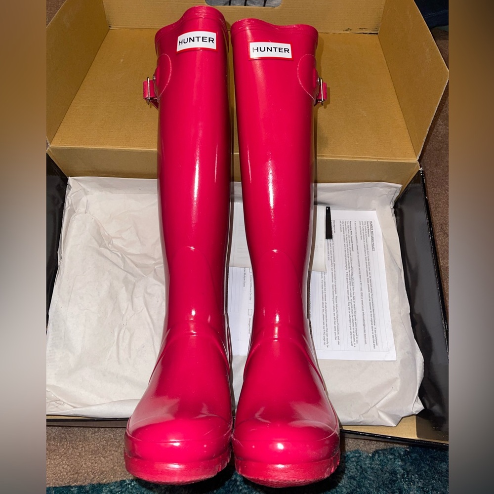 Hunter Women's Red Rain Boots